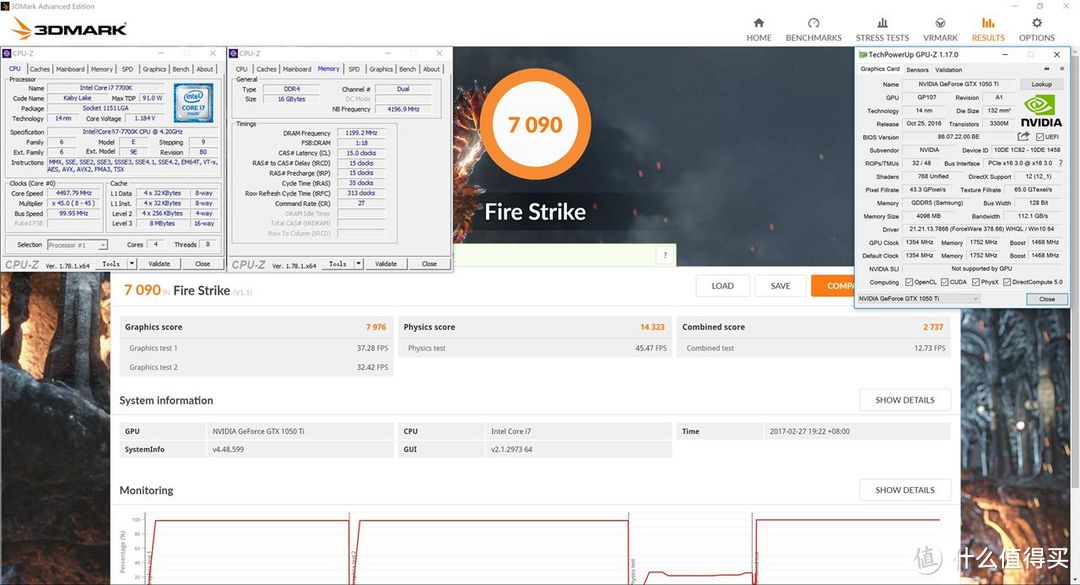 ITX升级记：I7 7700K/金士顿Fury DDR4/铭瑄GTX1050Ti/酷冷冰神G 装机分享