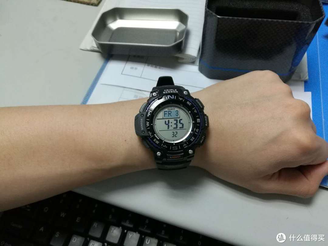 低价不廉价 — CASIO 卡西欧 SGW-1000-1ACR 男士户外运动手表