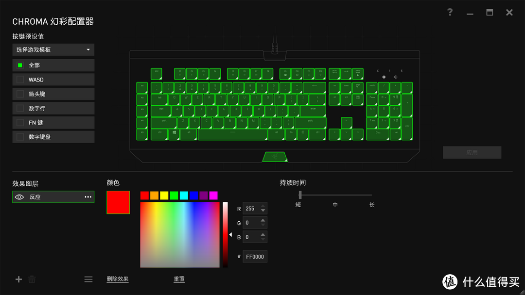 RAZER 雷蛇 BlackWidow Chroma V2 进化版键盘 Yellow 开箱