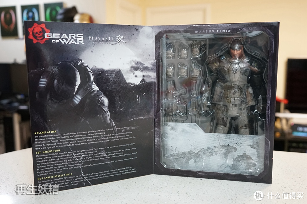 #本站首晒# PLAYARTS改 Gears of War 战争机器 马库斯 人偶开箱把玩