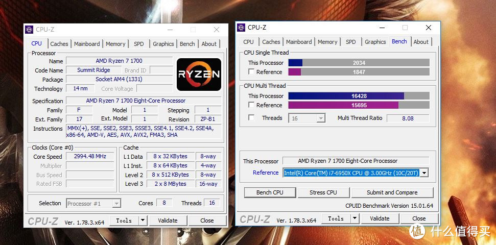 信仰来一波，RYZEN 1700 3A平台开测