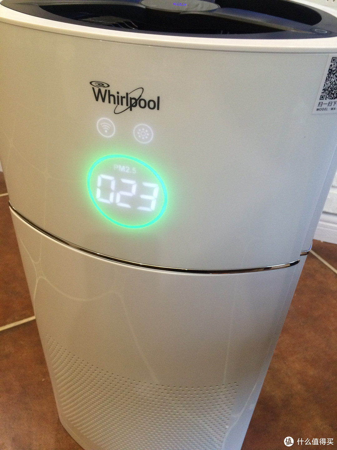 原创第二晒：Whirlpool 惠而浦  WA-3501FK 智能空气净化器 开箱