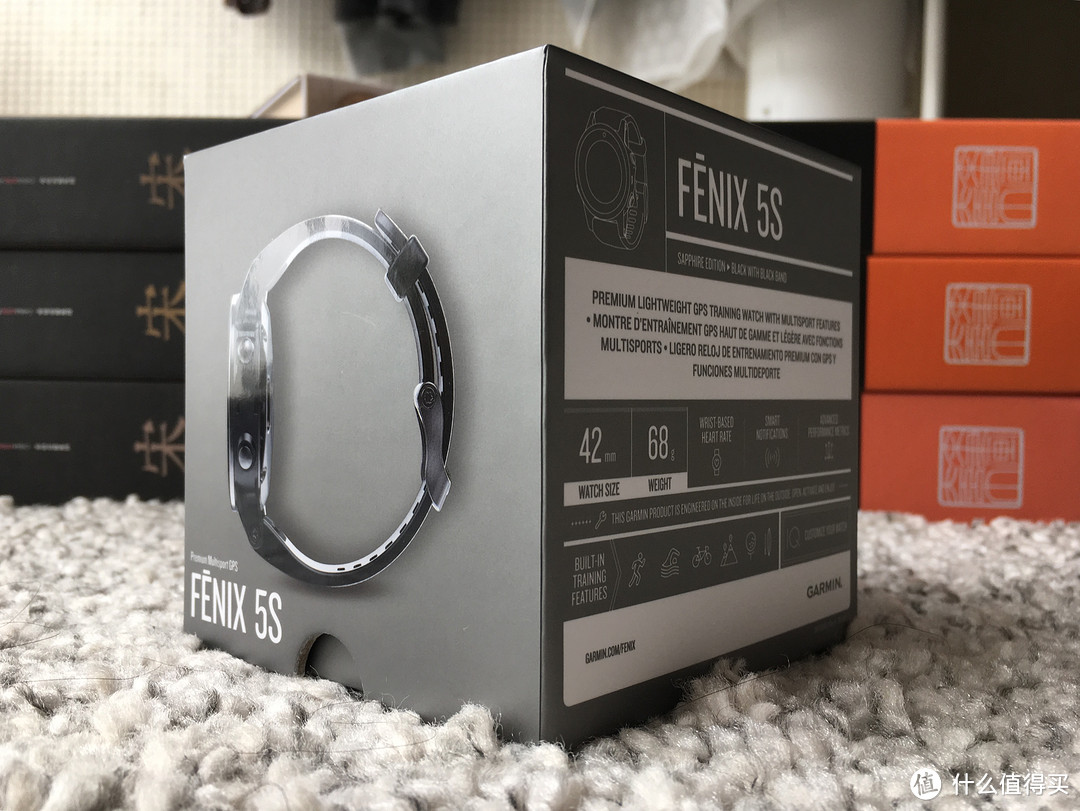 #原创新人#本站首晒#细手腕户外爱好者的福音：Garmin Fenix 5S国行英文版蓝宝石运动表