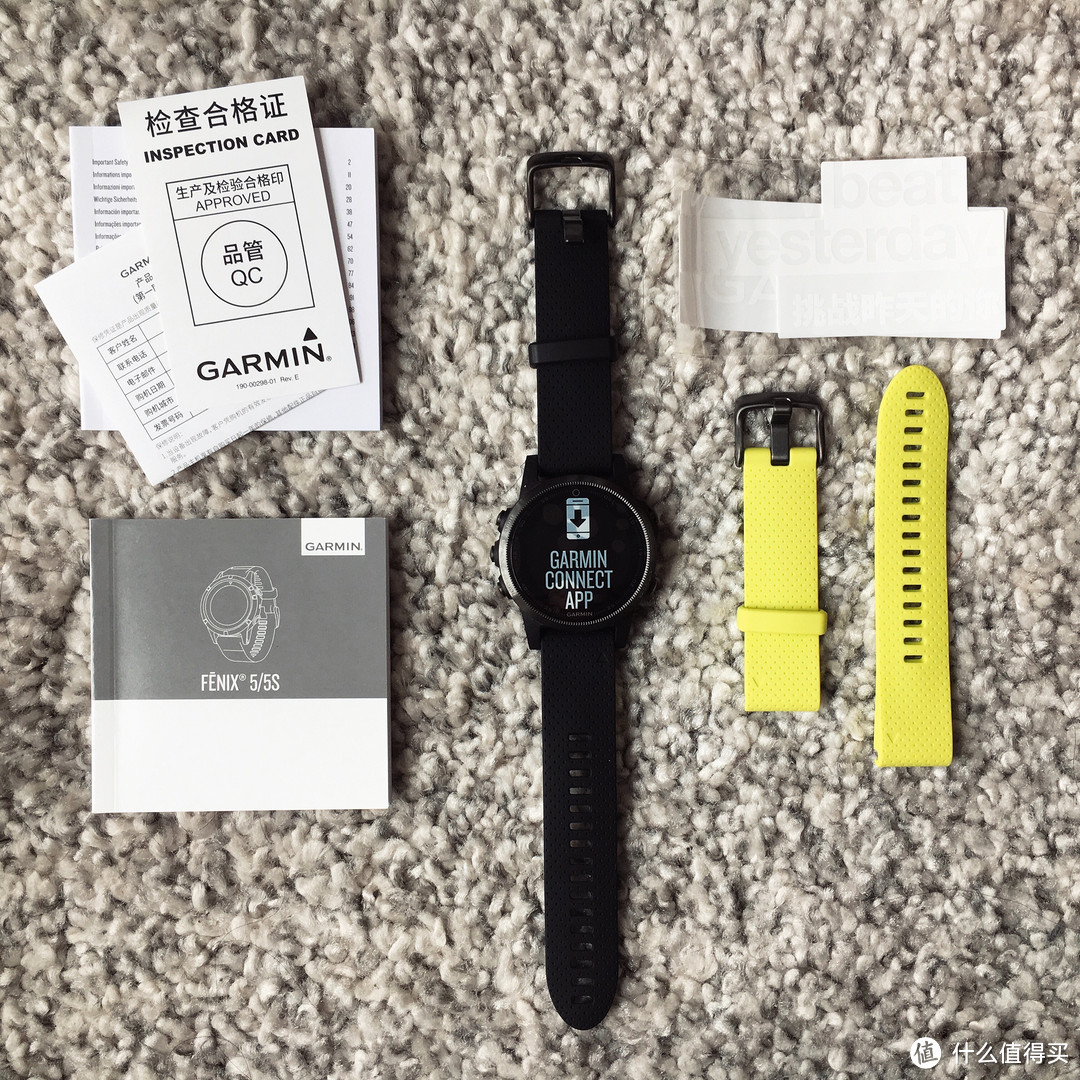 #原创新人#本站首晒#细手腕户外爱好者的福音：Garmin Fenix 5S国行英文版蓝宝石运动表