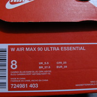 耐克 AIR MAX 90 ULTRA ESSENTIAL女士复古减震跑步鞋724981-007外观展示(后跟|鞋头|鞋面|鞋舌|鞋垫)