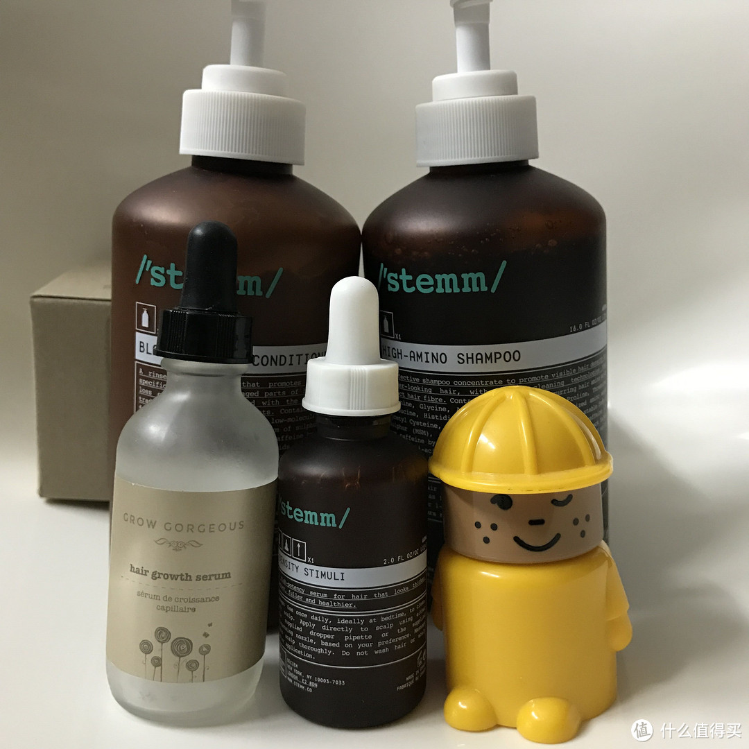 #原创新人# 自用的防脱发套装，grow gorgeous 的升级版本 DECIEM stemm