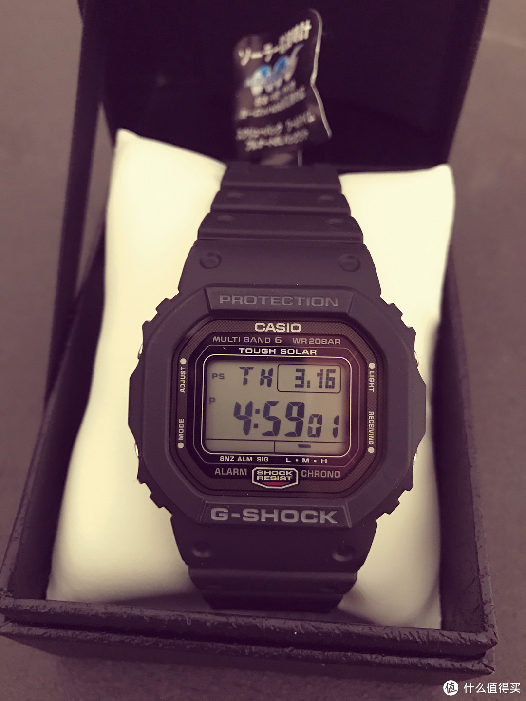 首交作业：CASIO 卡西欧G-SHOCK系列GW-5000-1JF 太阳能男士手表开箱