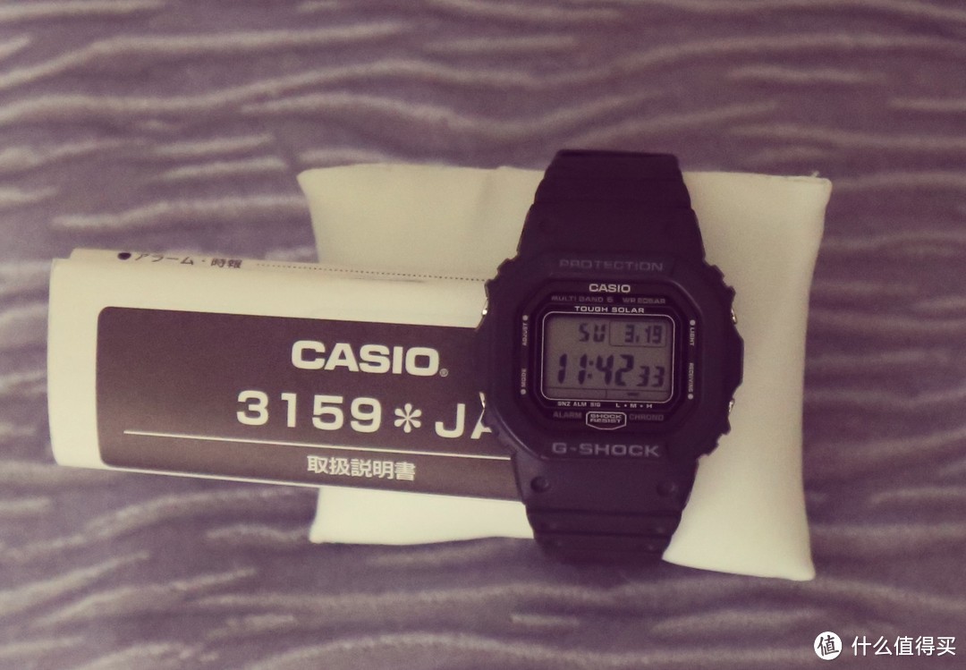 首交作业：CASIO 卡西欧 G-SHOCK系列 GW-5000-1JF 太阳能 男士手表  开箱SHOW！