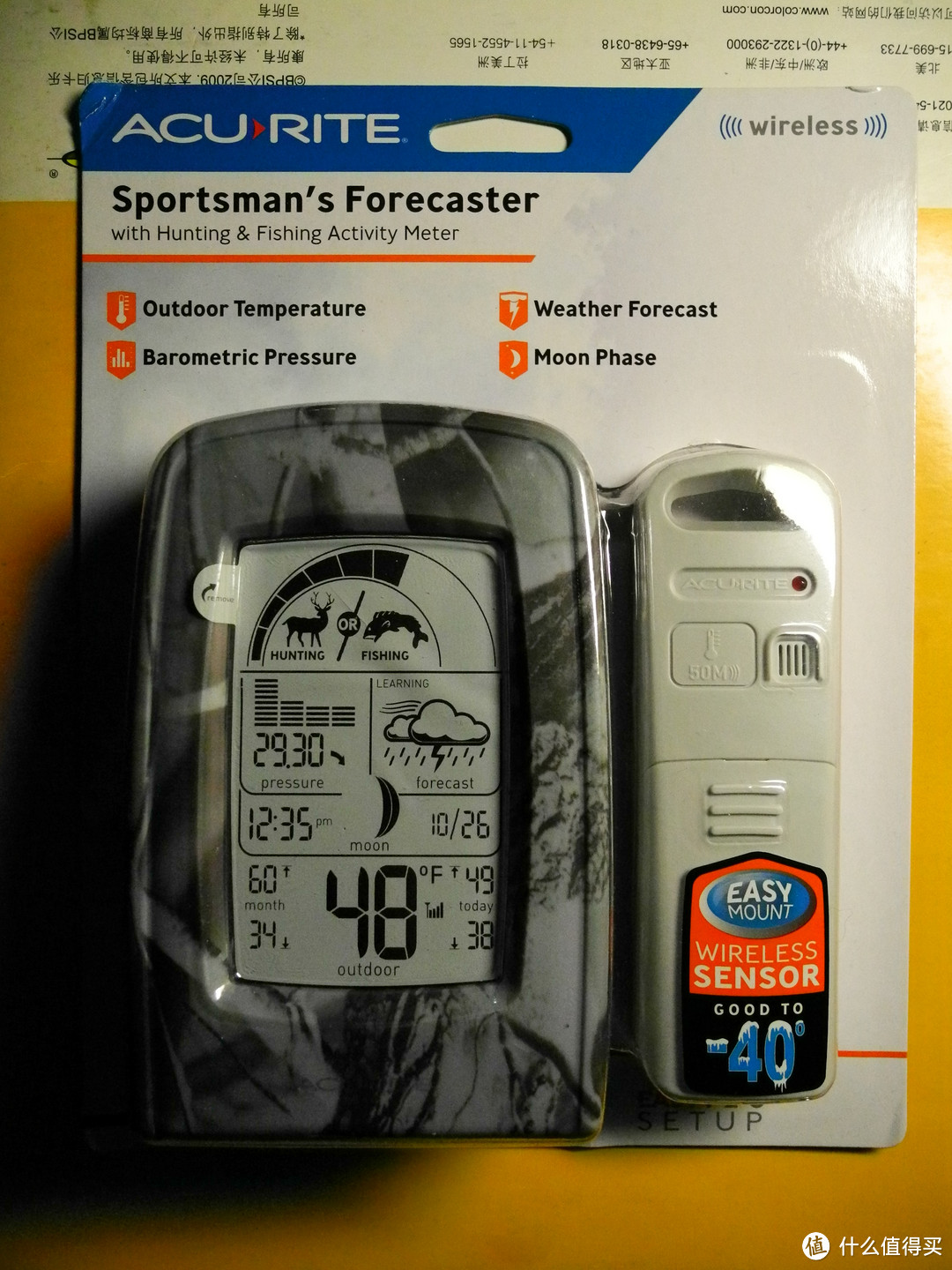 雾霾天也可以预知天气 ACURITE Activity Meter Weather Sportsman Forecaster