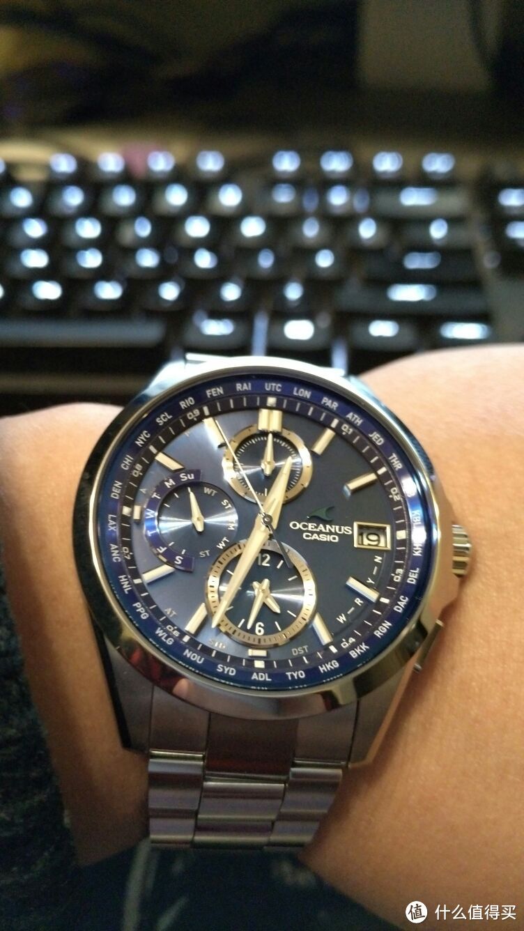 CASIO 卡西欧 OCEANUS 海神 OCW-T2600-2AJF 多功能腕表 开箱,自截表带