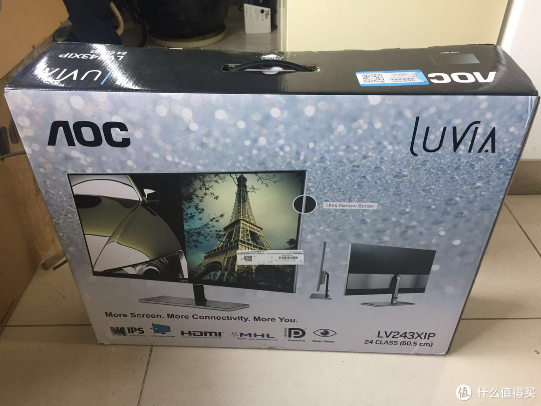 AOC LV243XIP 23.8寸显示器 开箱