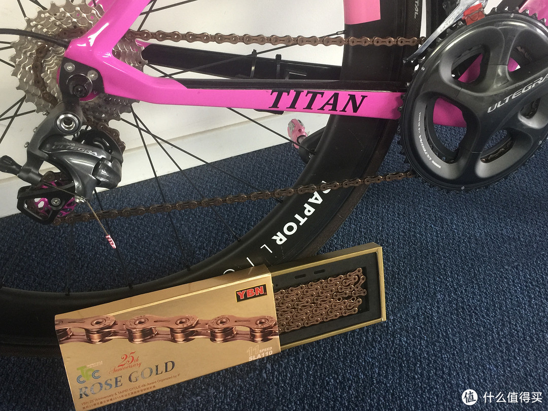 YBN 雅邦 25周年限量版 玫瑰金11速自行车链条 晒单