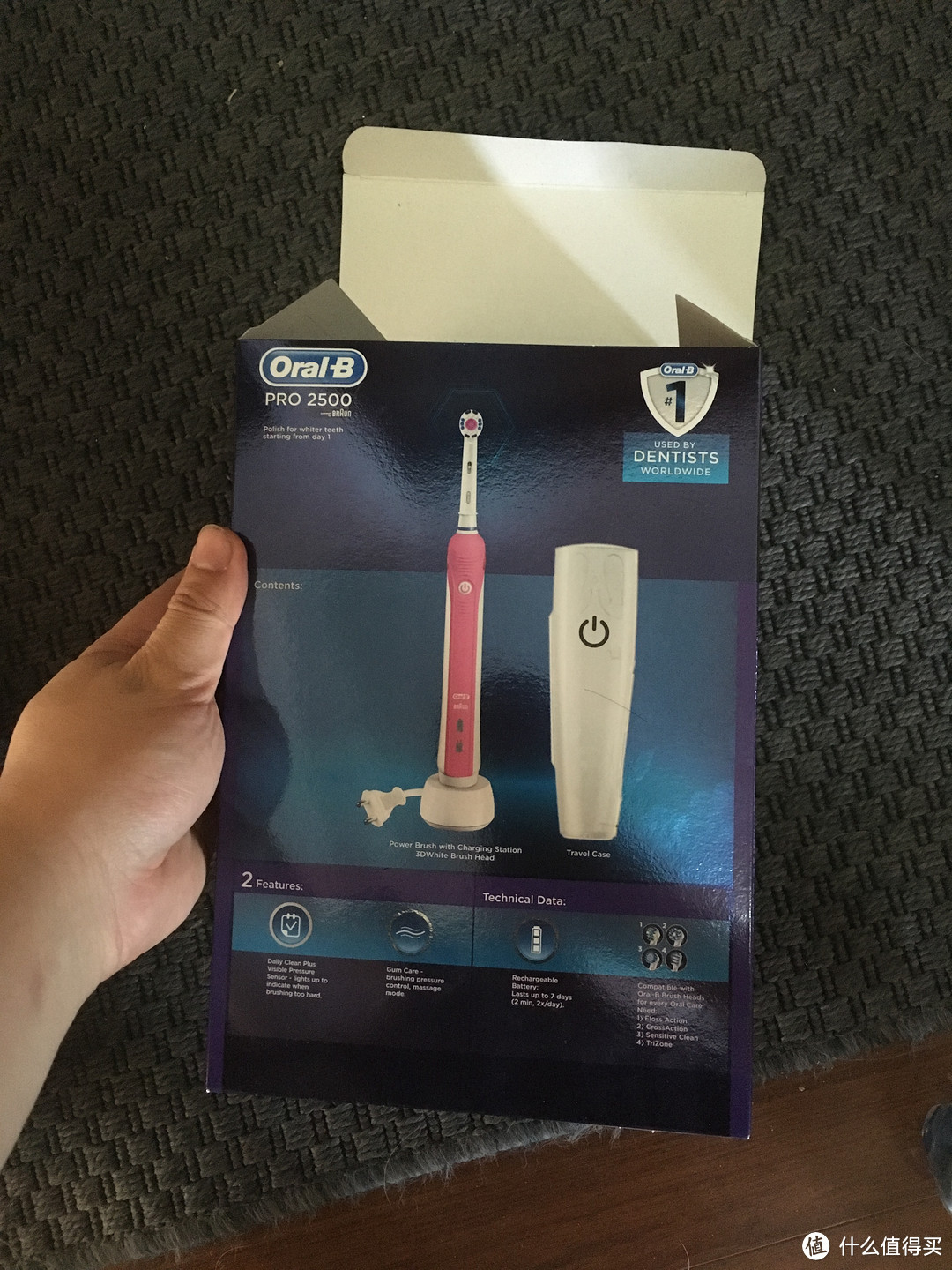 包装也是要看的：英亚 Oral-B 欧乐B Pro2500 电动牙刷开箱体验