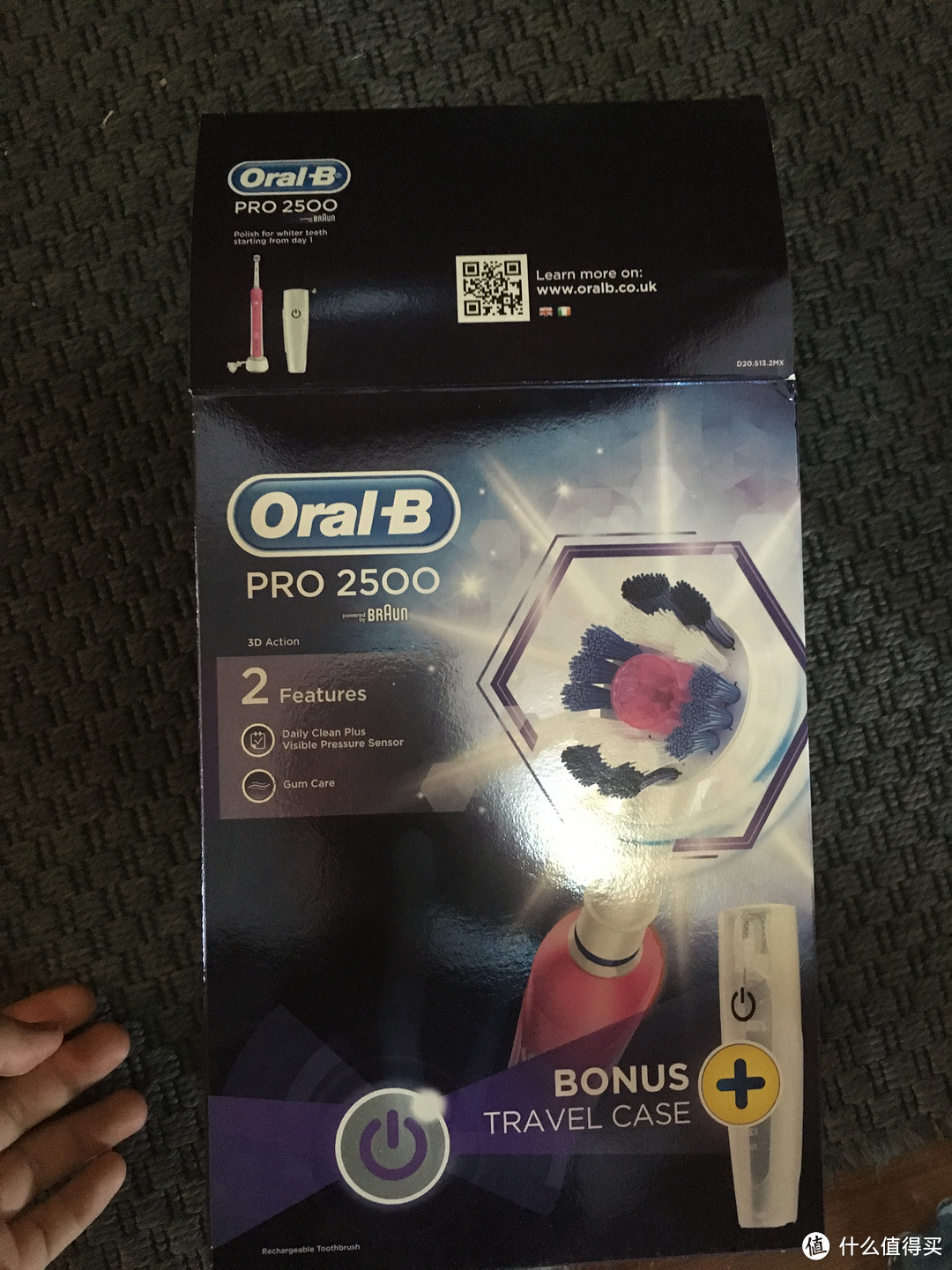 包装也是要看的：英亚 Oral-B 欧乐B Pro2500 电动牙刷开箱体验