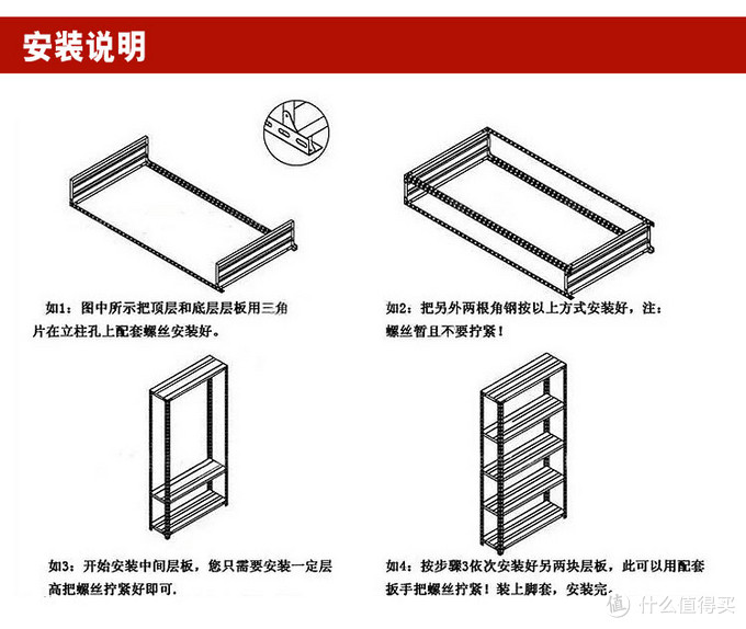 储物间分层的经济型解决方案——简易角钢置物架 开箱组装