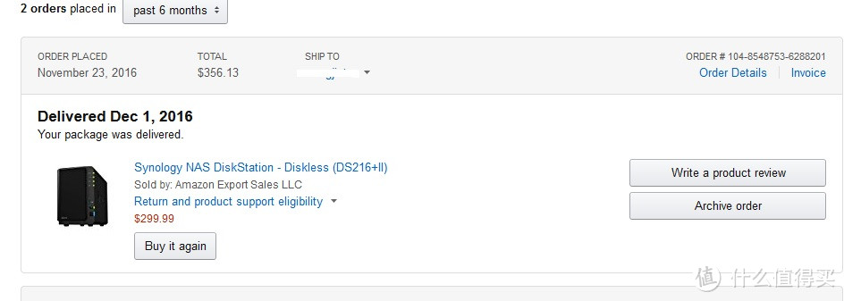 迟来的海淘 Synology 群晖 DS216+II NAS网络存储服务器 开箱