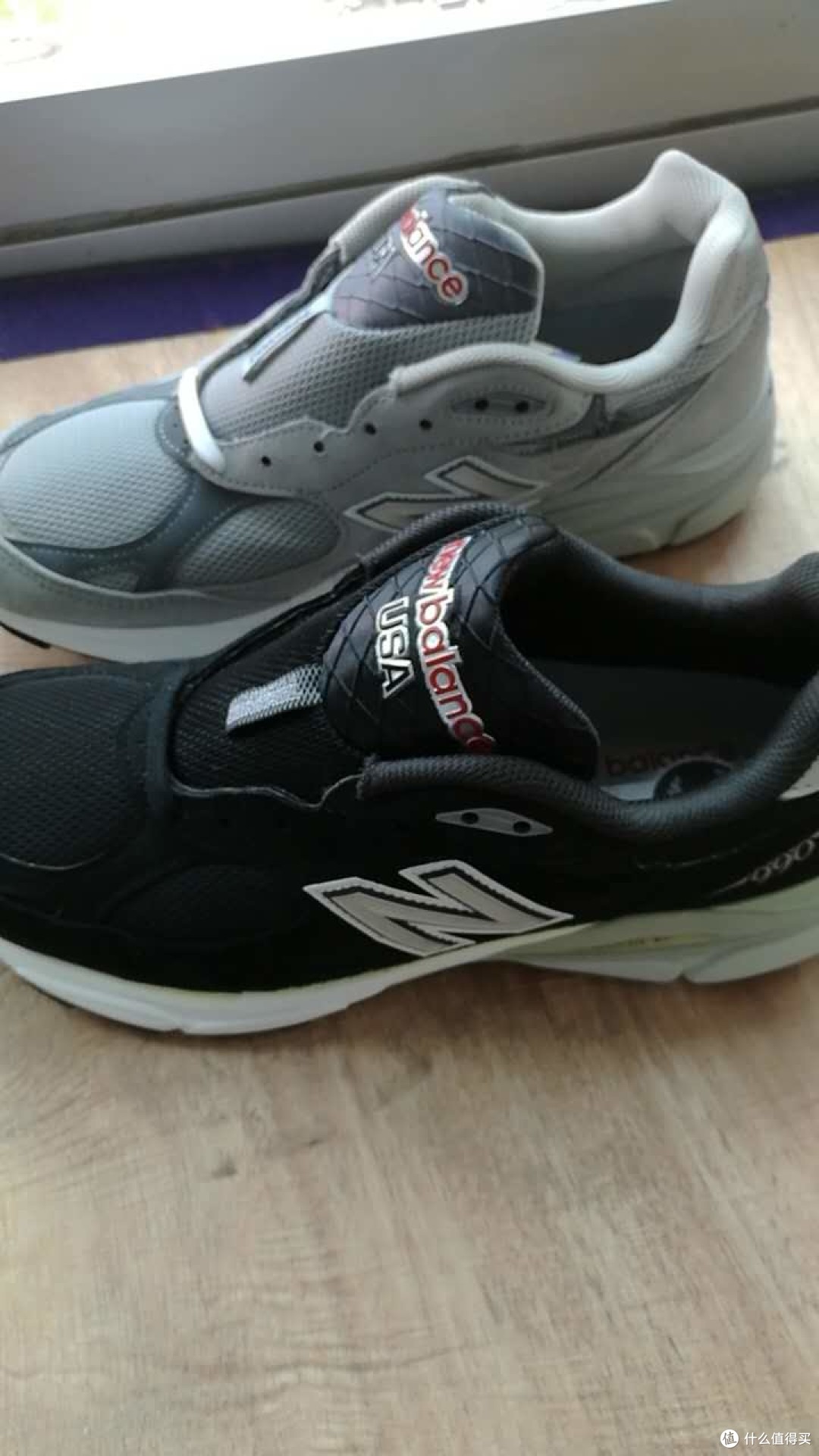 new balance M990 V3 男款跑步鞋 正品和工厂货 对比