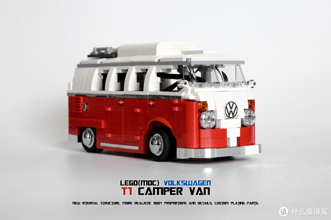 （附图纸）LEGO 乐高 MOC，全新设计大众VW/T1 BUS（Camper Van）