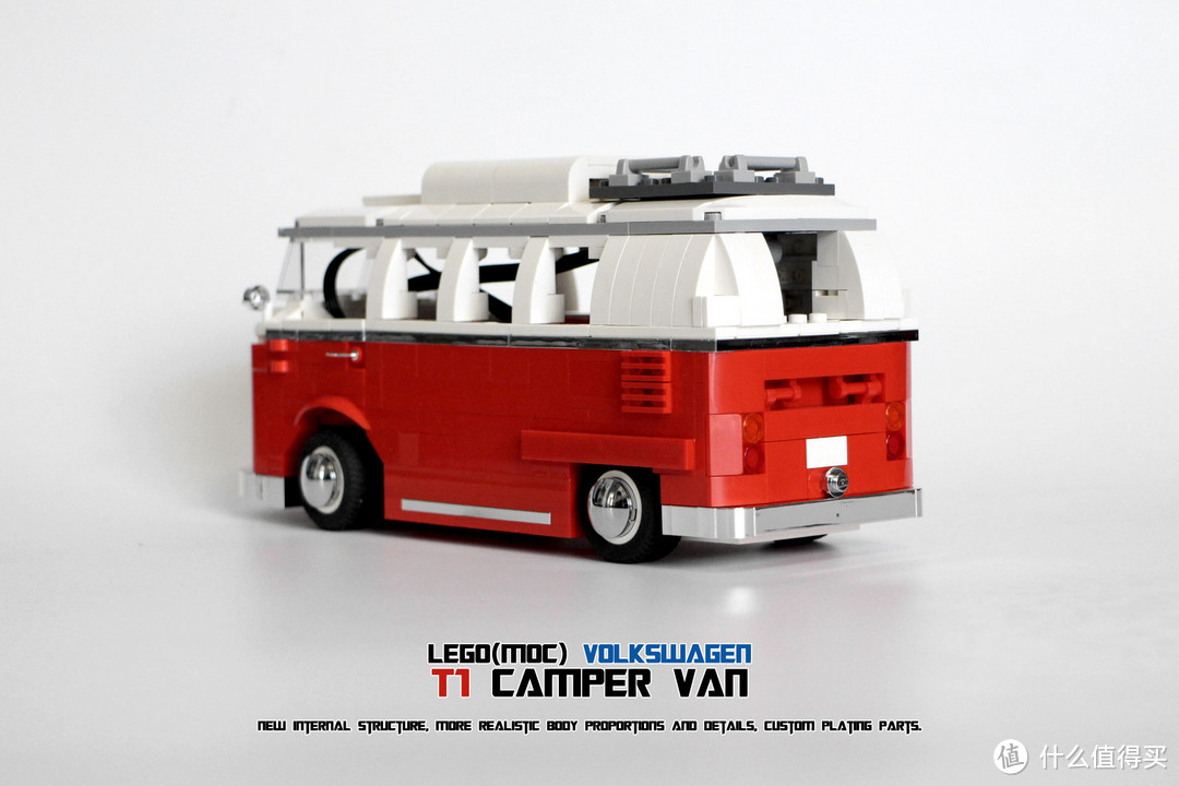 （附图纸）LEGO 乐高 MOC，全新设计大众VW/T1 BUS（Camper Van）