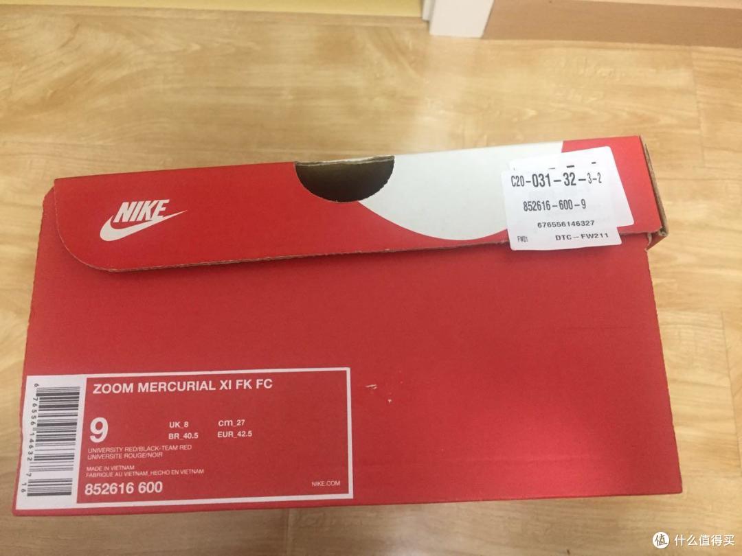 #原创新人# 工厂店里捡白菜 — ZOOM MERCURIAL XI FK FC 红黑吕布 休闲运动鞋 开箱