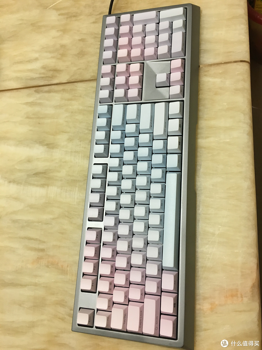 骚的一匹的CHERRY 樱桃 MX Board 6.0 G80-3930 机械键盘 蓝色妖姬键帽！