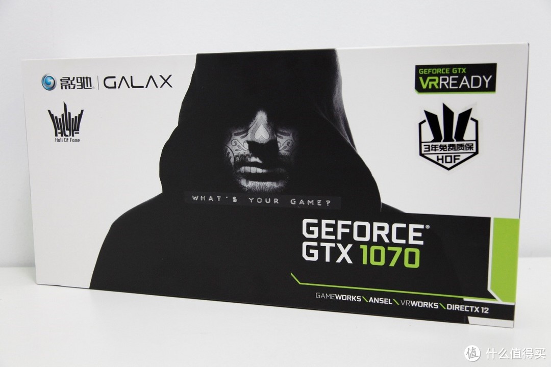 影驰日上车的显卡到手开箱 — GALAXY 影驰 GTX1070 名人堂 HOF 显卡