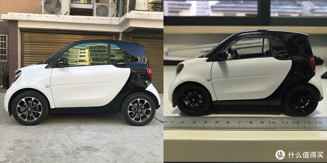 大小smart的相遇——简评 NOREV smart fortwo C453 1:18 车模