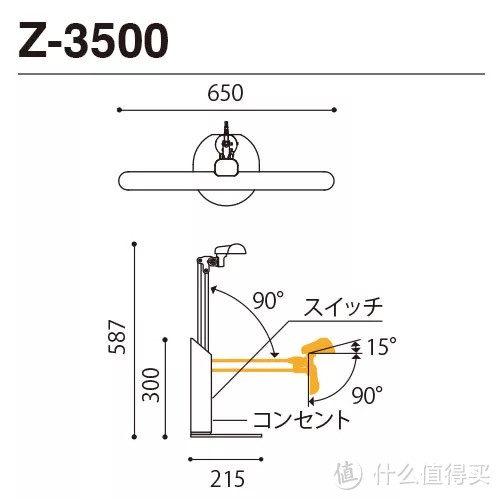 一切为了孩子：YAMADA 山田照明 Z-LIGHT Z-3500W台灯小晒