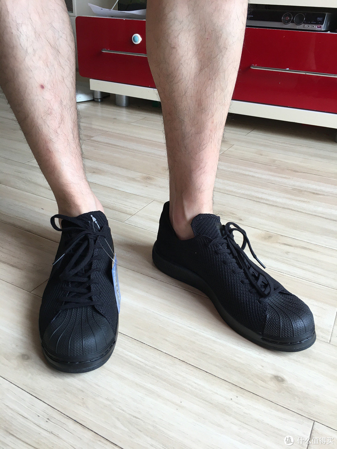 小黑鞋 adidas 阿迪达斯 Superstar Bounce Primeknit 休闲运动鞋