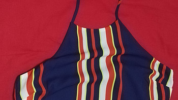 GUESS 露背撞色条纹 连衣裙使用感受(缝线|拉链|logo)