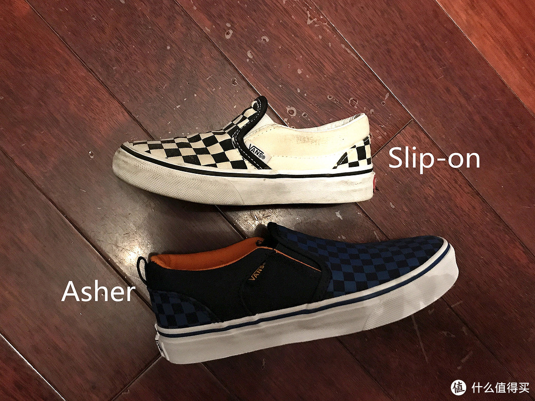 Vans ASHER 一脚蹬帆布童鞋（附与slip-on简单对比）