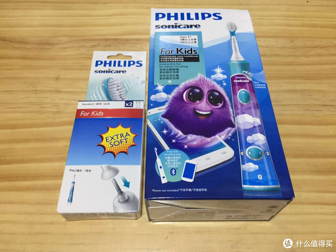 蓝牙互动，让宝宝爱上刷牙：Philips 飞利浦 HX6322/04 儿童声波震动牙刷 蓝牙版