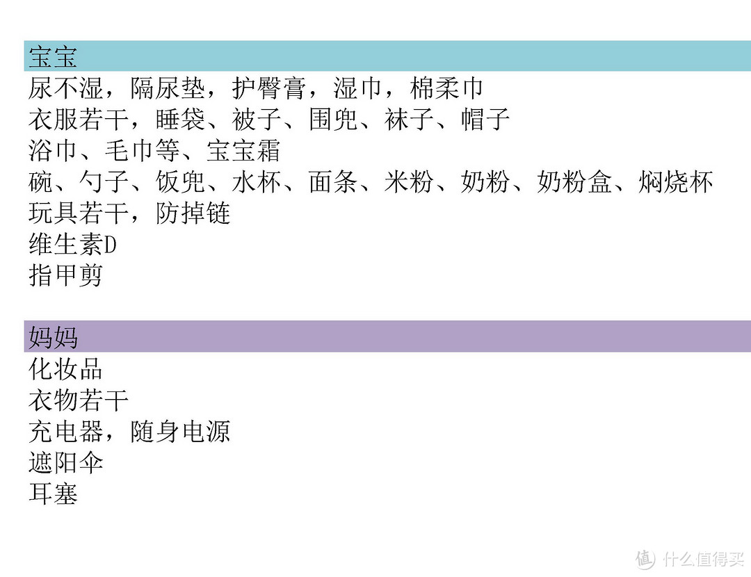 小宝宝出门游玩必带物品清单及注意事项