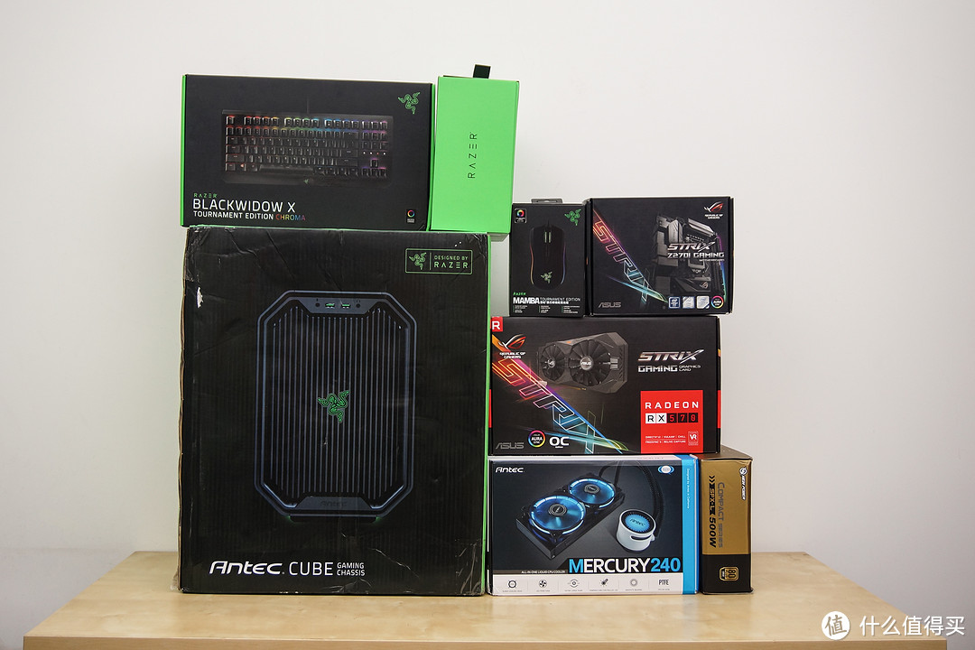 安钛克 Cube-Razer + i5-7600K + ROG Z270ITX 雷蛇主题装机秀