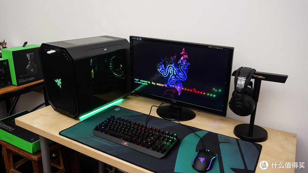 安钛克 Cube-Razer + i5-7600K + ROG Z270ITX 雷蛇主题装机秀