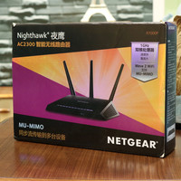 美国网件 R7000P AC2300M 双频无线路由器外观展示(接口|散热口|天线|指示灯)