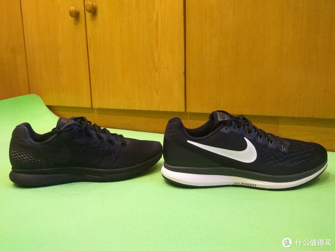 升级还是减配？对比 NIKE 耐克 PEGASUS 33 和 34 男子跑步鞋