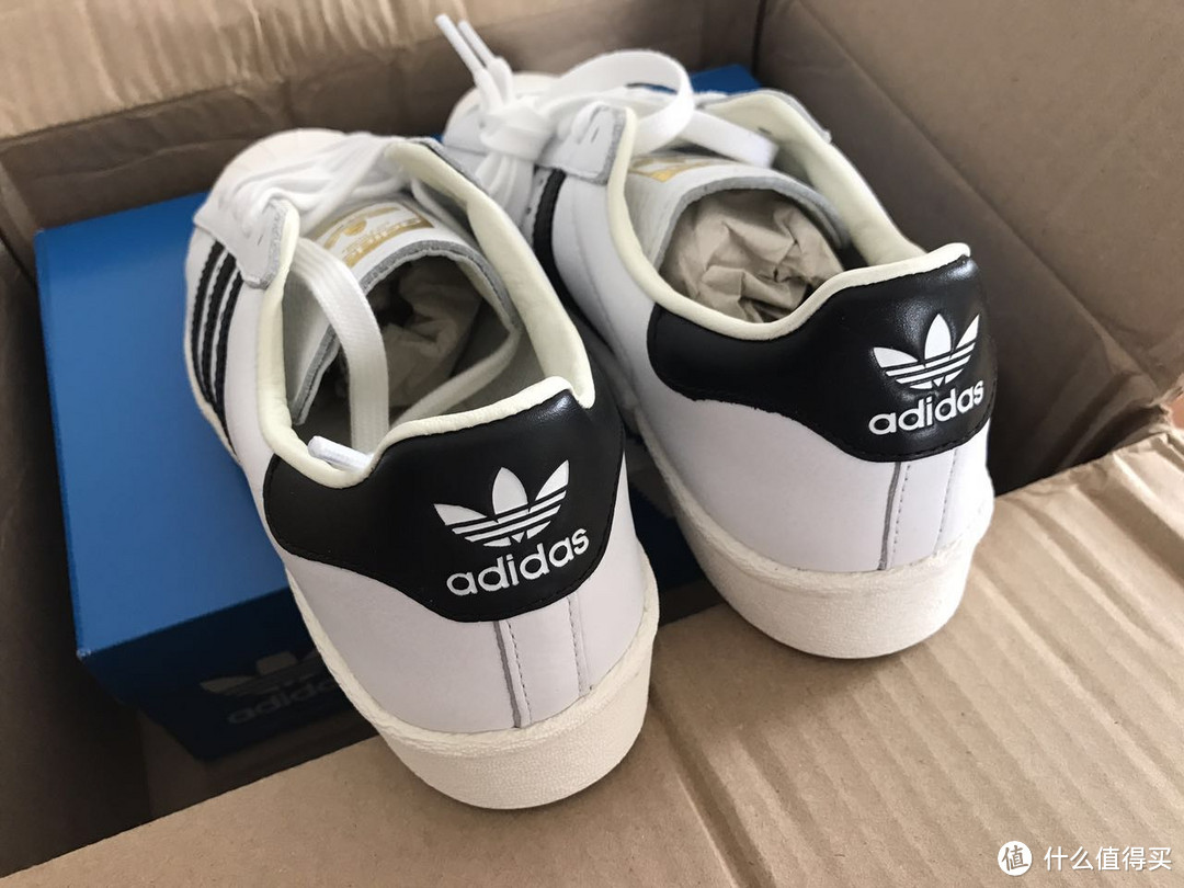 #淘金V计划#ebay 首单 adidas 阿迪达斯 Superstar Boost 男款 运动板鞋 开箱