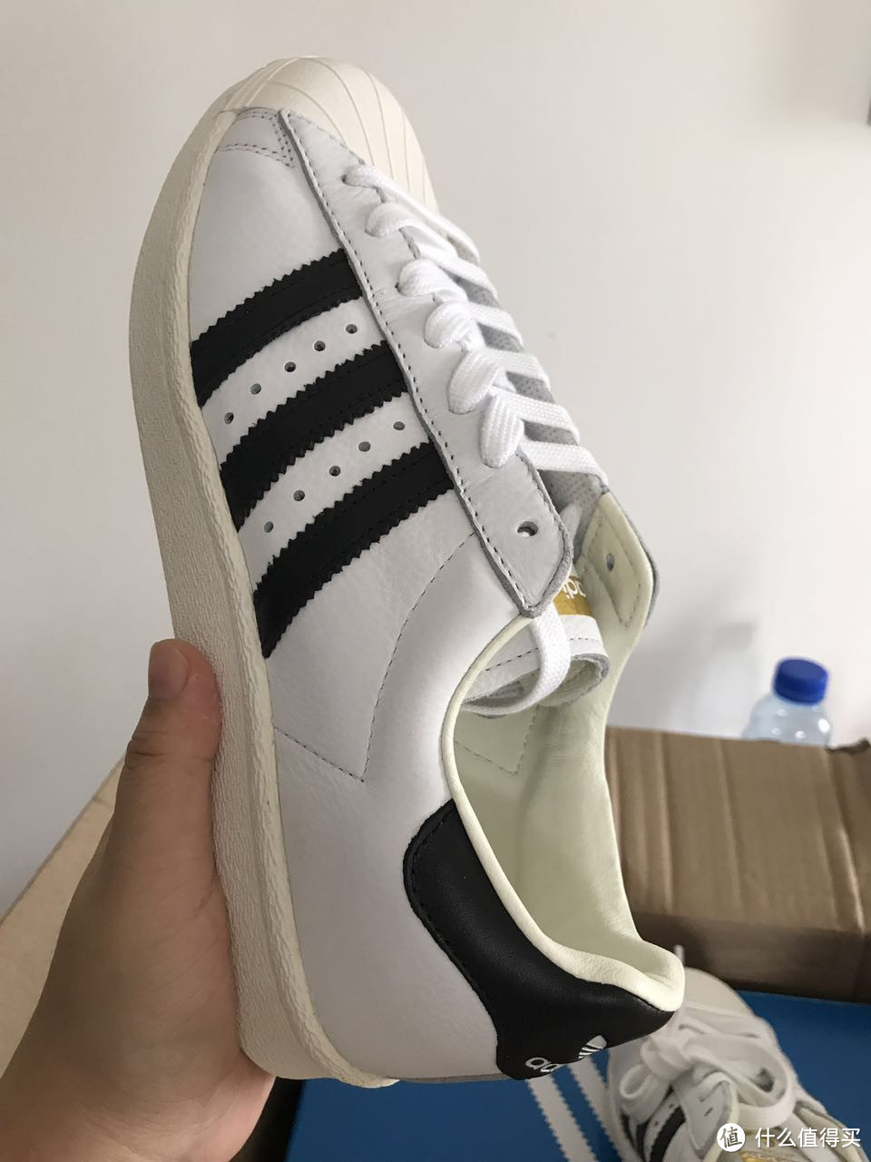 #淘金V计划#ebay 首单 adidas 阿迪达斯 Superstar Boost 男款 运动板鞋 开箱