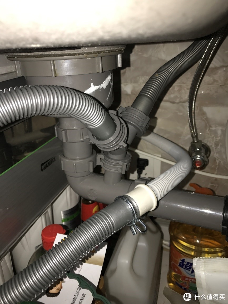 溢水管和洗碗机下水连接