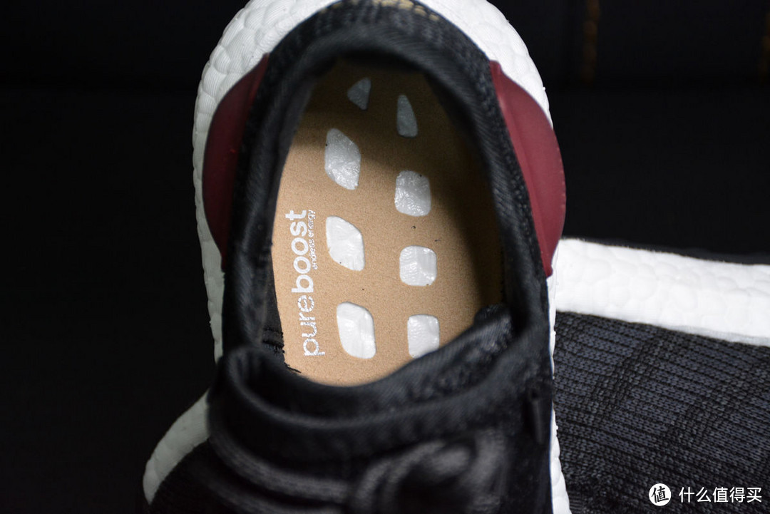 云中漫步—adidas 阿迪达斯 pure boost 2017 标准版黑灰基督红配色 跑鞋
