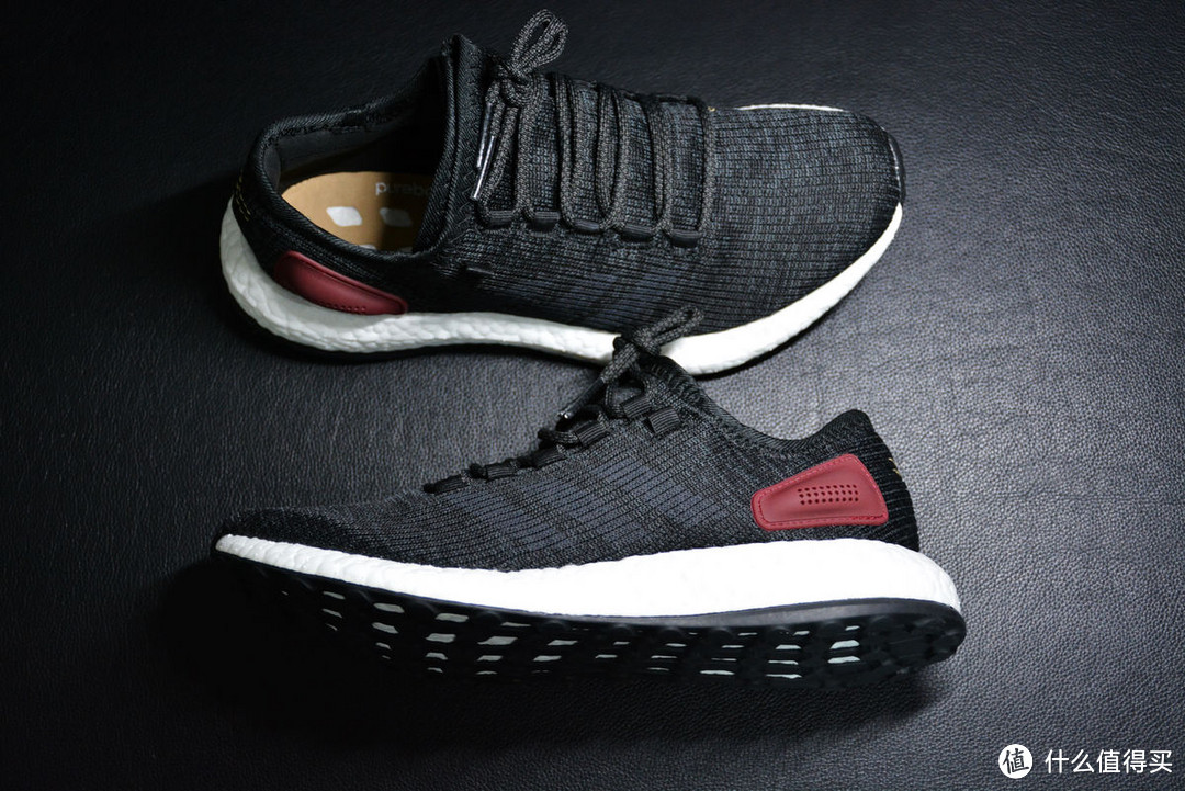 云中漫步—adidas 阿迪达斯 pure boost 2017 标准版黑灰基督红配色 跑鞋