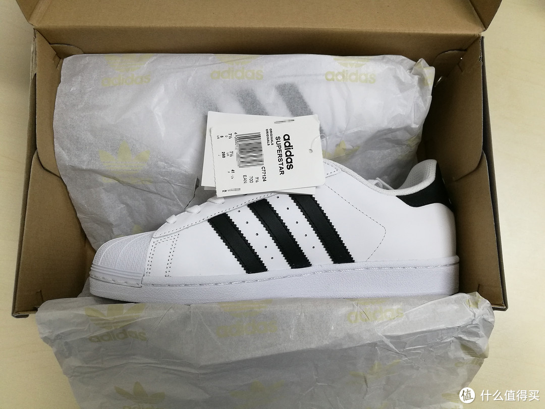 #原创新人# 第一双小白鞋海淘记 — adidas 阿迪达斯 Superstar 金标贝壳头板鞋