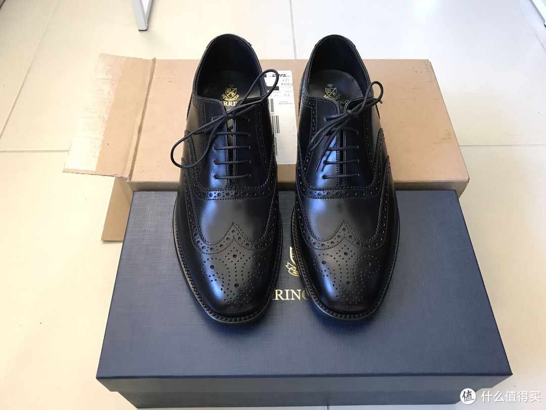 一双黑色牛津布洛克鞋—Herring Richmond brogue开箱&尺码