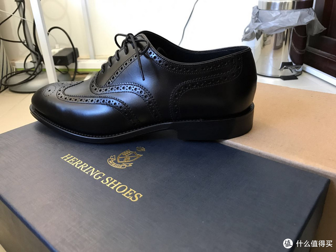 一双黑色牛津布洛克鞋—Herring Richmond brogue开箱&尺码