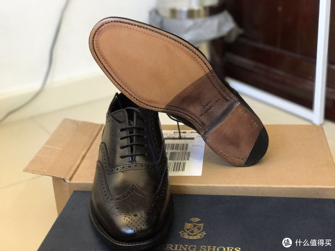 一双黑色牛津布洛克鞋—Herring Richmond brogue开箱&尺码