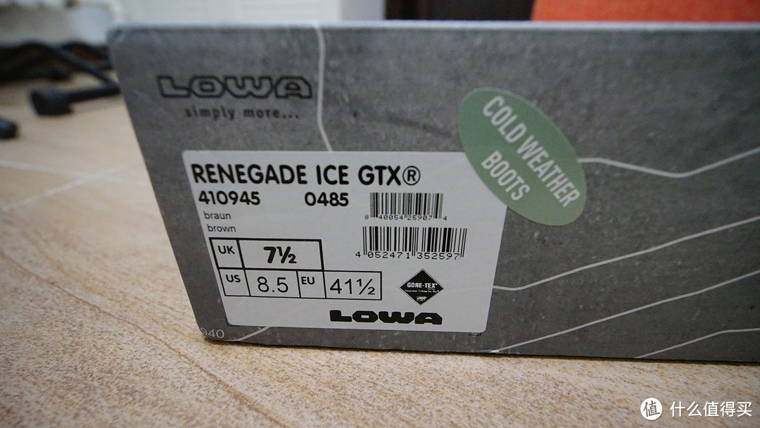 Lowa Renegade Ice GTX 开箱及鞋码建议