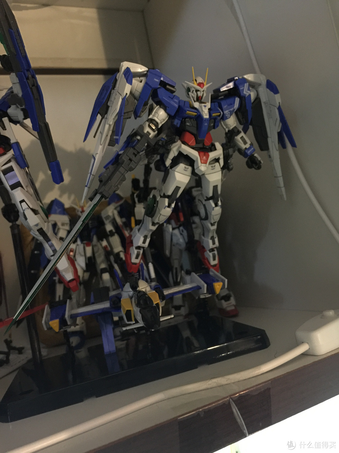 BanDAI 万代 MG GN-0000+GNR-010/XN RAISER 外传机体全机组武器 开箱