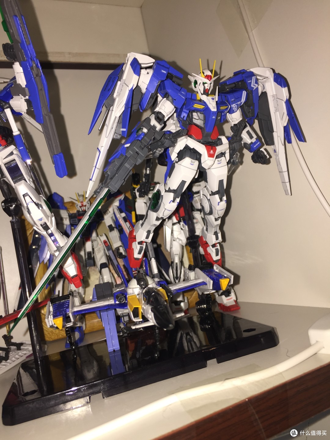 BanDAI 万代 MG GN-0000+GNR-010/XN RAISER 外传机体全机组武器 开箱