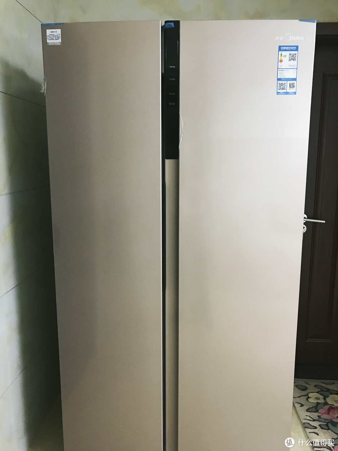 #翻个冰箱#老爸老妈家的598L巨无霸 — Midea 美的 BCD-598WKPZM(E)智能对开门冰箱 晒单